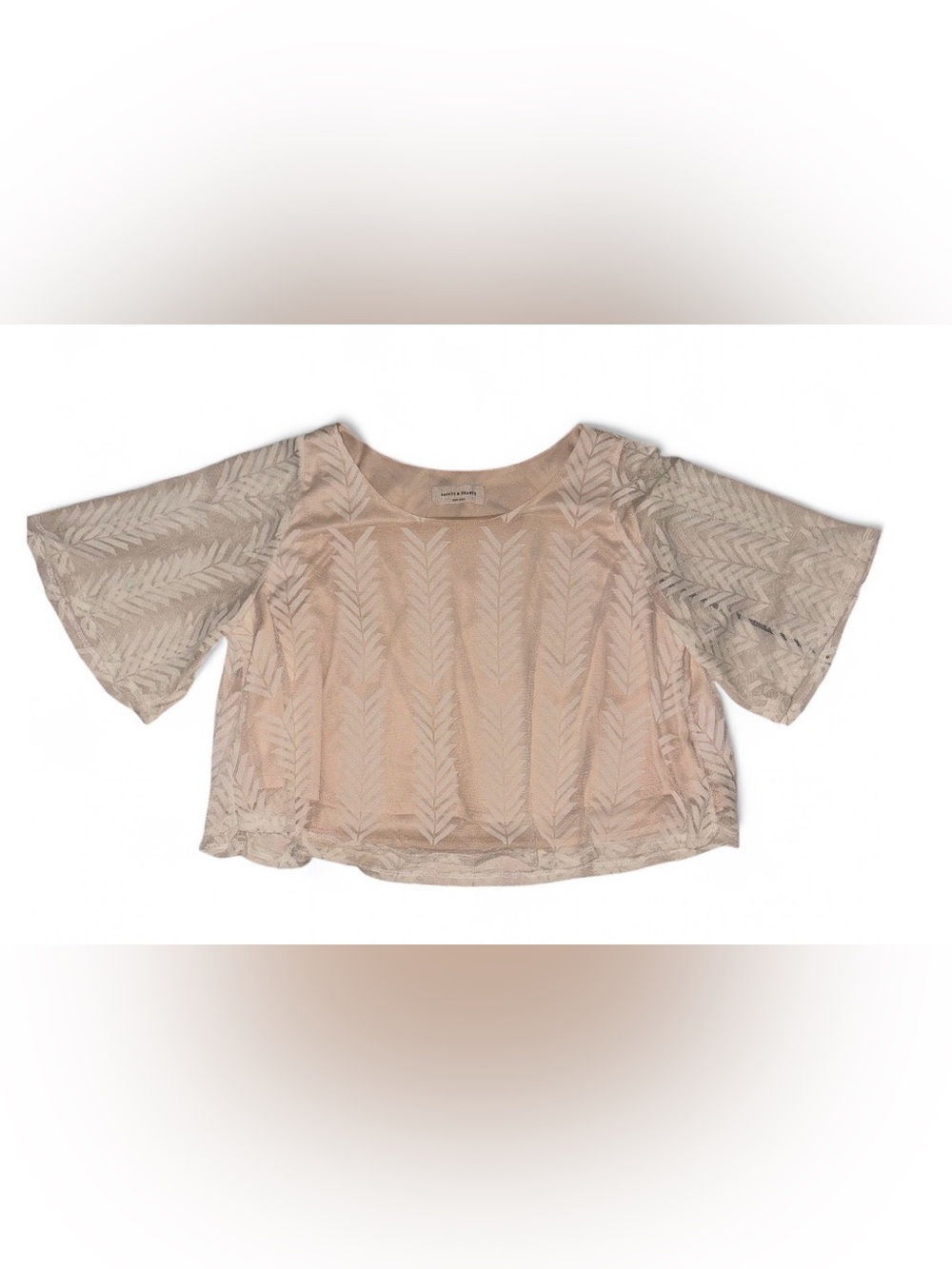 Light Cream Patterned Women's Blouse